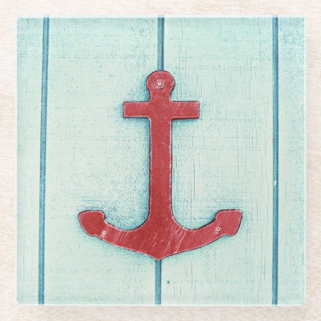 Posavasos De Vidrio Ancla Décor (Anverso)