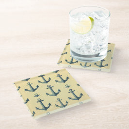 Posavasos De Vidrio Anclas al agua