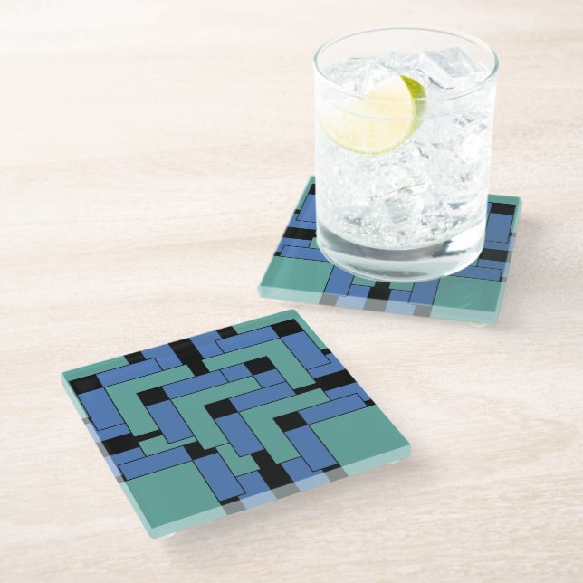 Posavasos De Vidrio anejo aleta de vidrio (Angular)