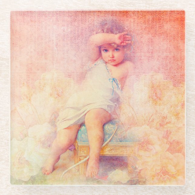 Posavasos De Vidrio Ángel (Anverso)