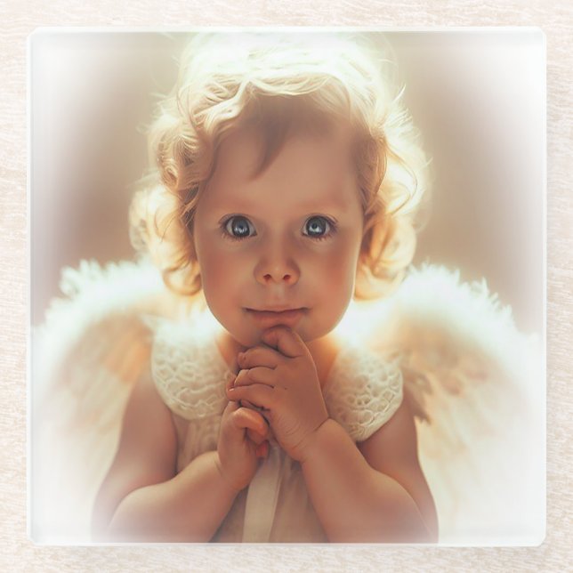 Posavasos De Vidrio Ángel (Anverso)