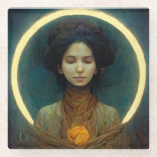 Posavasos De Vidrio Anillo De Luz 2 Fantasía Sci-fi