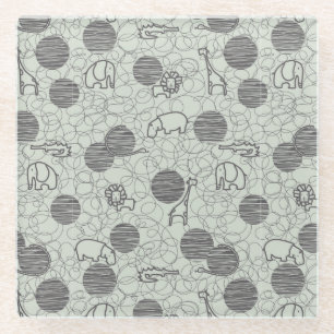 Posavasos De Vidrio animales 1 del safari