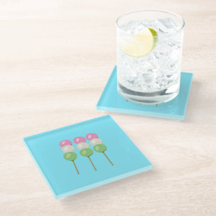 Posavasos De Vidrio Anime Blue Pastel Dango Coaster