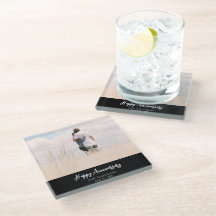 Aniversario foto personalizada moderna elegante bo