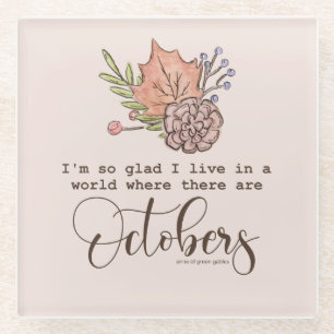 Posavasos De Vidrio Anne De Green Gables Cita