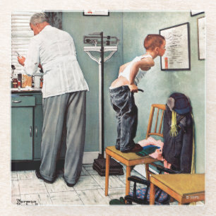 Posavasos De Vidrio Antes del tiro o en el médico