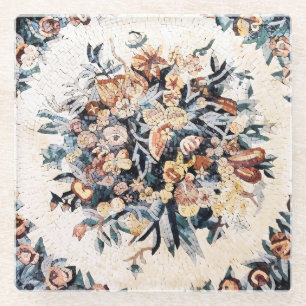 Posavasos De Vidrio Antiguo Roma Elegante Mezquita Floral Marrón