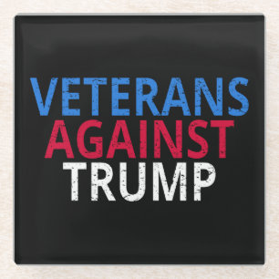 Posavasos De Vidrio AntiTrump - Veteranos contra Trump
