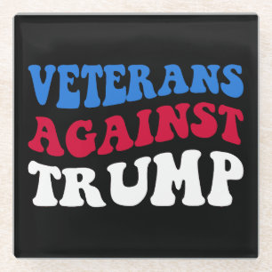 Posavasos De Vidrio AntiTrump - Veteranos contra Trump II