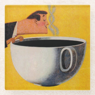 Posavasos De Vidrio Anuncio de café de época
