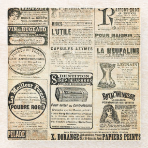 Posavasos De Vidrio Anuncio de periódico francés de 1897