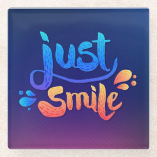 Posavasos De Vidrio Apenas sonrisa