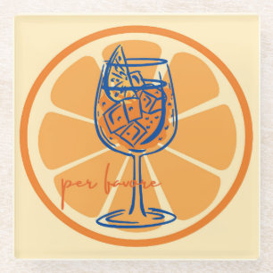 Posavasos De Vidrio Aperol Por Favor