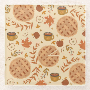 Posavasos De Vidrio Apple Pie Autumn: Gráficos de época