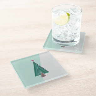 Posavasos De Vidrio Árbol de elegancia Evergreen