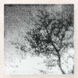 Posavasos De Vidrio árbol de píxeles