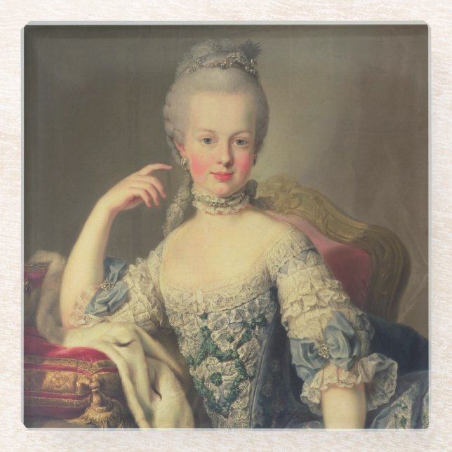 Posavasos De Vidrio Archiduquesa Marie Antonieta (Anverso)