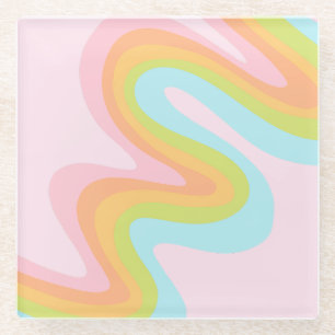 Posavasos De Vidrio Arcoiris pastel