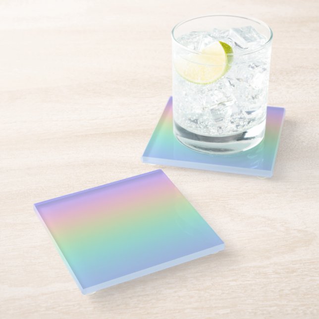 Posavasos De Vidrio Arcoiris pastoral (Angular)