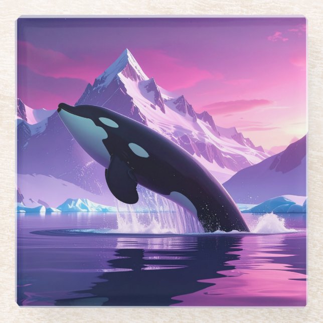 Posavasos De Vidrio Arctic Whale Mousepad (Anverso)