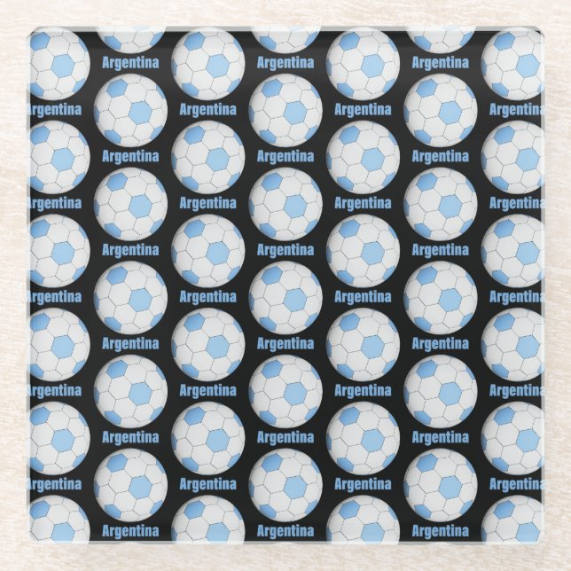 Posavasos De Vidrio Argentina soccer  (Anverso)
