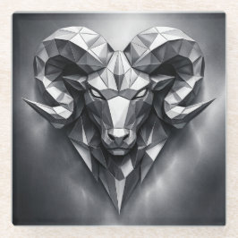 Posavasos De Vidrio Aries zodiac sign masculine style