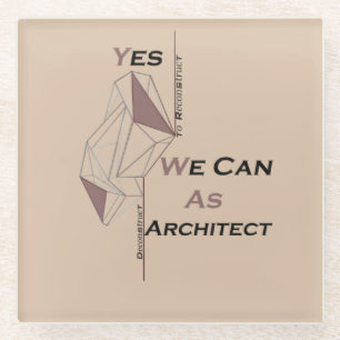 Posavasos De Vidrio arquitectura, diseño moderno, arte geométrico, neg