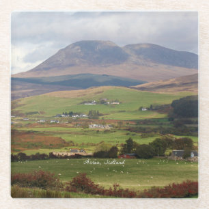 Posavasos De Vidrio Arran, paisaje escénico de Escocia