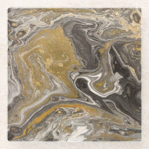 Posavasos De Vidrio Arrojado acrílico, textura de inspiración natural.