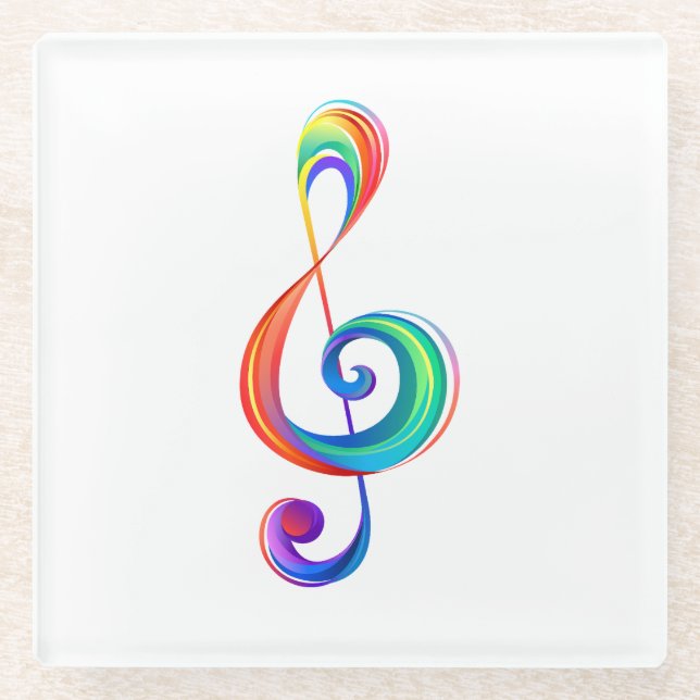Posavasos De Vidrio Arroyo arcoiris estratificado (Anverso)