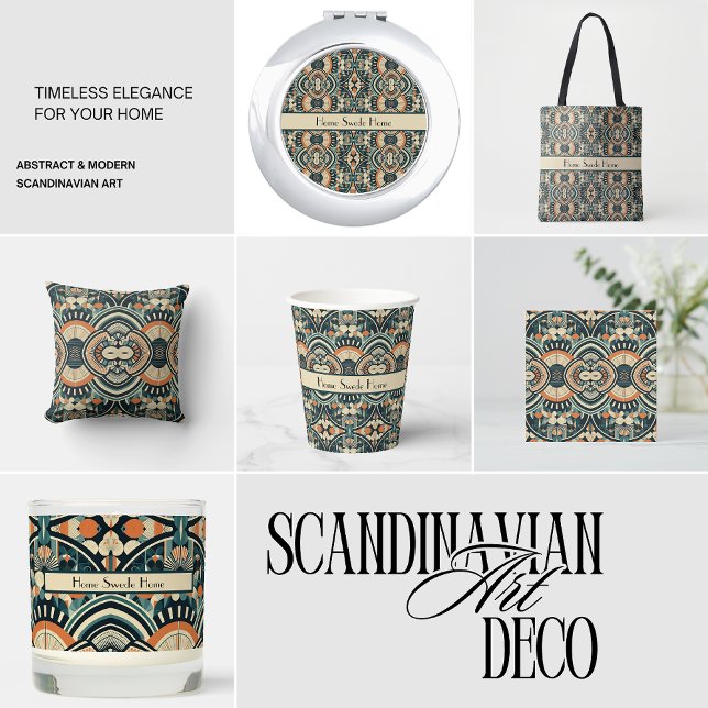 Posavasos De Vidrio Art Déco escandinavo personalizable (Subido por el creador)