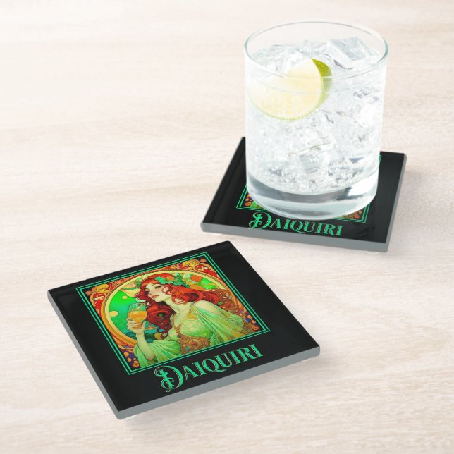 Posavasos De Vidrio Art Nouveau Daiquiri (Angular)