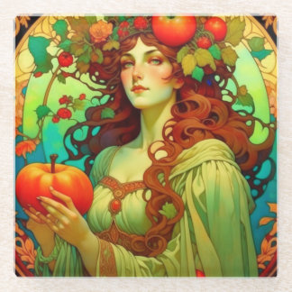 Posavasos De Vidrio Art Nouveau Mabon