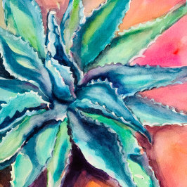 Posavasos De Vidrio Art Print - Texas Agave Poster
