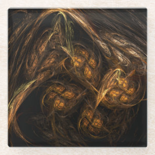 Posavasos De Vidrio Arte abstracto de la Madre Tierra