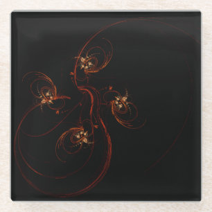 Posavasos De Vidrio Arte abstracto fuera de la oscuridad