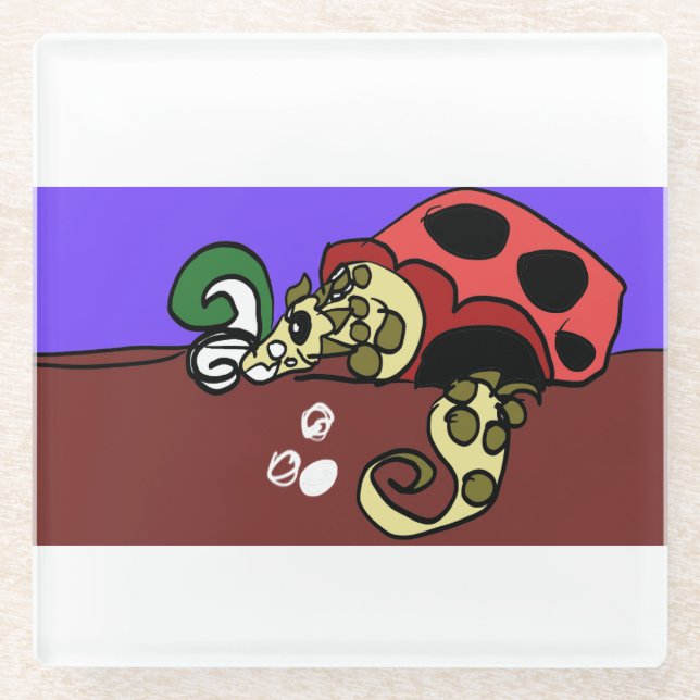 Posavasos De Vidrio Arte de anguila (Anverso)