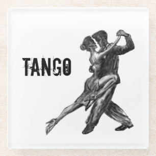 Posavasos De Vidrio Arte de danza argentina del tango
