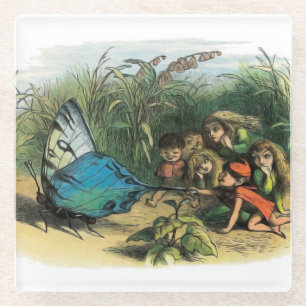 Posavasos De Vidrio Arte de elfo mariposa Elfos lindos Mariposas