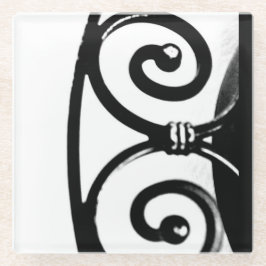 Posavasos De Vidrio Arte de hierro curvo