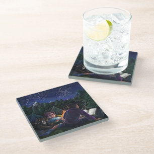 Posavasos De Vidrio Arte de los Caballeros de Verano