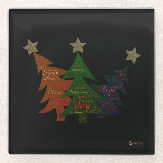 Posavasos De Vidrio Arte de palabras mental - Astratos (Anverso)