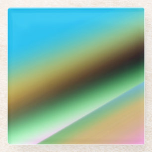 Posavasos De Vidrio Arte de patrón de textura abstracta de arcoíris ve