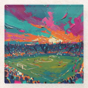 Posavasos De Vidrio Arte del Fútbol (#1)