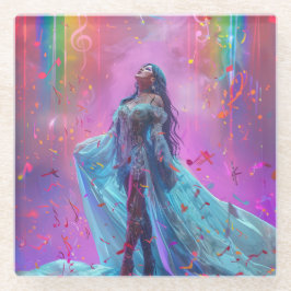 Posavasos De Vidrio Arte digital Queen