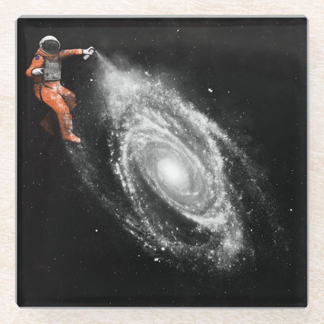 Posavasos De Vidrio Arte el | Florent Bodart del espacio (Anverso)