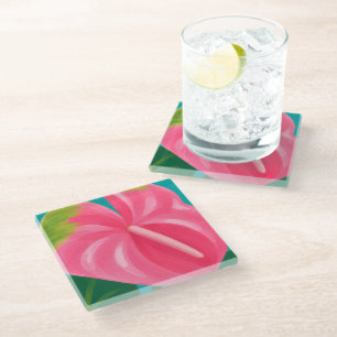 Posavasos De Vidrio Arte hawaiano hermoso