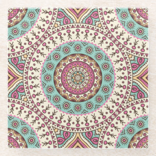 Posavasos De Vidrio Arte Islámico: Decorativo Vintage Sin Marea