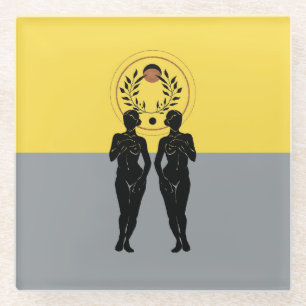 Posavasos De Vidrio Arte moderno femenino Astra